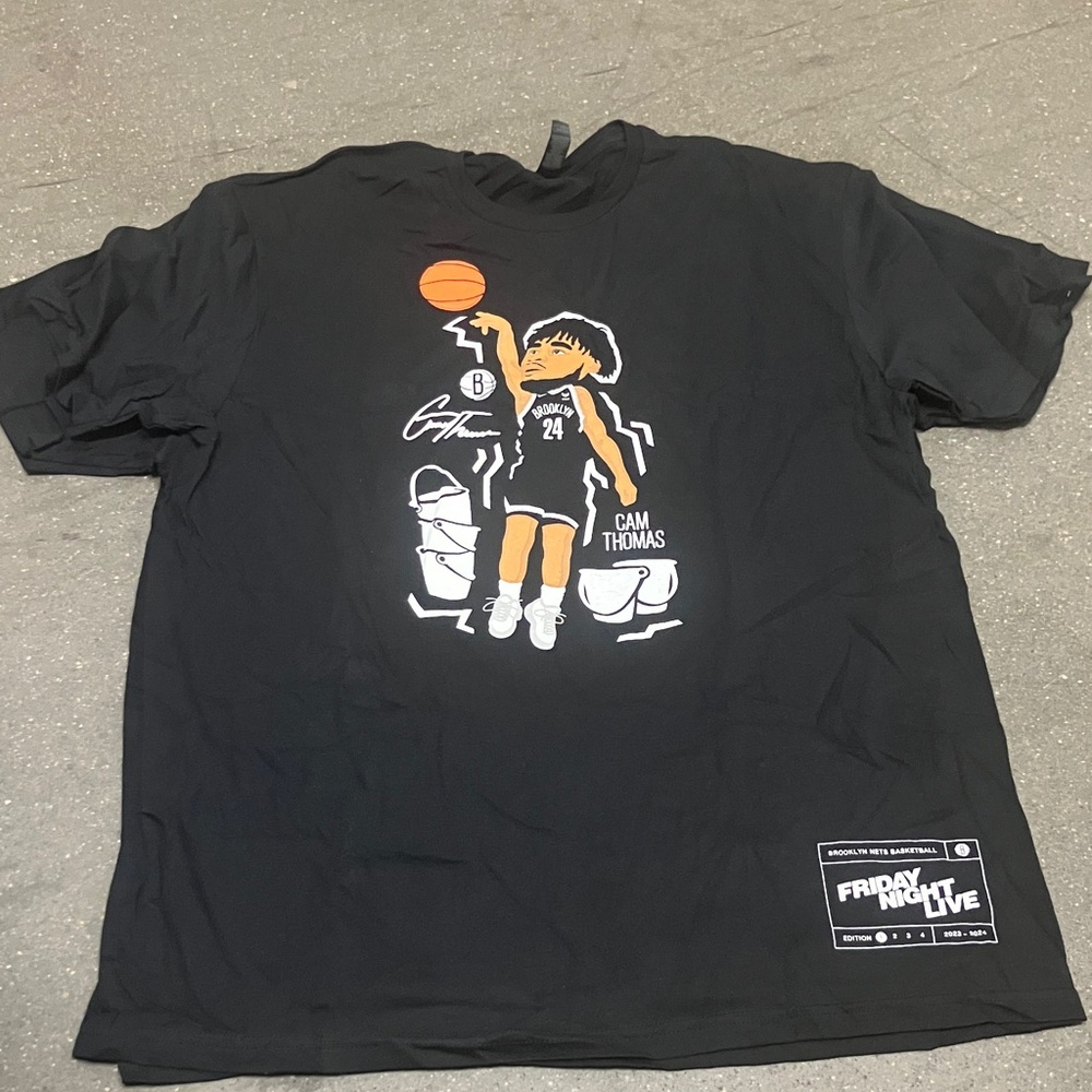 Brooklyn Nets Cam Thomas Tee Shirt 2023-2024